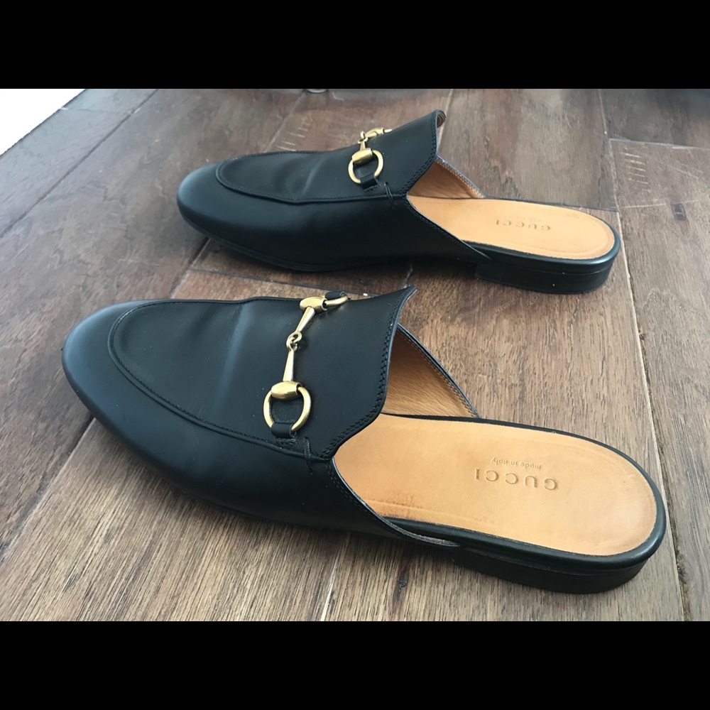 Gucci Princetown Leather Slippers